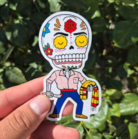Image 2 of El Valiente Calavera Vinyl Sticker