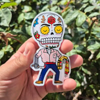 Image 3 of El Valiente Calavera Vinyl Sticker