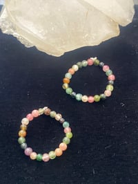 Image 5 of AAA Grade Natural Multi-Color Tourmaline Eternity Beaded Ring – Handmade Stretch Gemstone Ring