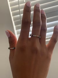 Image 2 of AAA Grade Natural Multi-Color Tourmaline Eternity Beaded Ring – Handmade Stretch Gemstone Ring