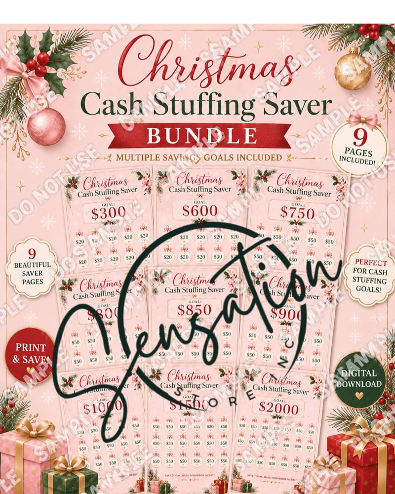 Image of Christmas Cash Stocking Stuffing Bundle 