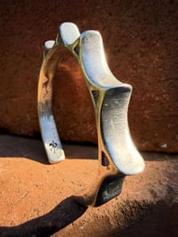 Image 5 of WL&A Handmade Heavy Ingot Rustic Old Style Seven Arrowhead Punkero Cuff - Size 7.25 to 7.75" Wrist