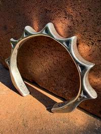 Image 1 of WL&A Handmade Heavy Ingot Rustic Old Style Seven Arrowhead Punkero Cuff - Size 7.25 to 7.75" Wrist