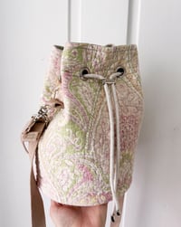Image 2 of Upcycled Quilted Mini Drawstring Bag 