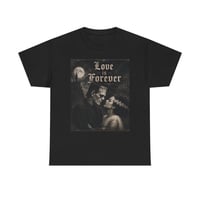 Image 1 of Love Is Forever Frankenstein & Bride T-Shirt | Gothic Vintage Romance Tee