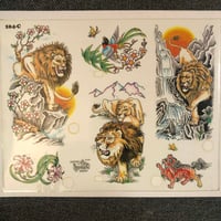 Image 1 of 1991 Official Tattoo Brand Lion production sheet 104-c