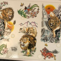 Image 2 of 1991 Official Tattoo Brand Lion production sheet 104-c