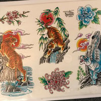 Image 2 of 1991 Official Tattoo brand tiger production sheet 91-c