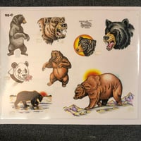 Image 1 of 1991 Official Tattoo Brand Bear Production sheet 95-c 