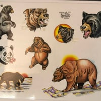 Image 2 of 1991 Official Tattoo Brand Bear Production sheet 95-c 