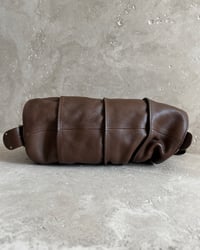 Image 10 of BROWN LEATHER FOLDOVER BAG