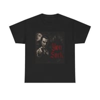 Image 1 of Vintage Vampire Horror Tee — "You Suck" Graphic T-Shirt