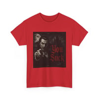 Image 4 of Vintage Vampire Horror Tee — "You Suck" Graphic T-Shirt