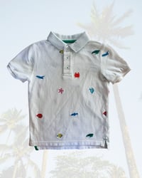 Image 1 of Mini Boden Embroidered Sea Life Polo-6-7Y