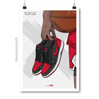 Image 1 of Sneaker Poster Air Jordan 1 Low “Bred” aka BANNED 2026