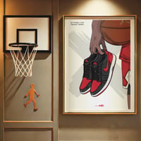Image 3 of Sneaker Poster Air Jordan 1 Low “Bred” aka BANNED 2026