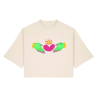 Claddagh Cropped Tee (Natural / Full Colour)