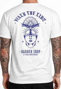 Image 1 of BloomingHead T- Shirt White n' Blue -  WTL 12 Years Anniversary