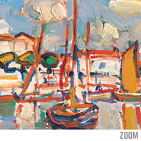 Image 5 of “Boats in Port” Expressionist Coastal Painting | Samuel John Peploe Artwork