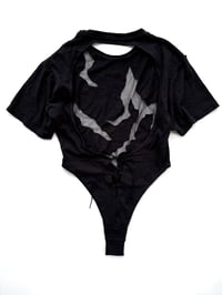 Image 2 of TERROR VISION - Upcycled Grateful Dead cut-out bodysuit 