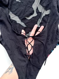 Image 3 of TERROR VISION - Upcycled Grateful Dead cut-out bodysuit 