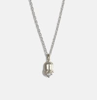 Image 1 of May Bell Flower Necklace-Silver