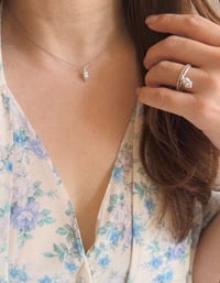 Image 4 of May Bell Flower Necklace-Silver