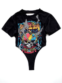 Image 1 of TERROR VISION - Upcycled Grateful Dead cut-out bodysuit 