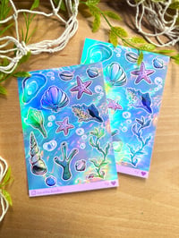 Image 2 of Holographic Seashells Sticker Sheet 