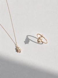Image 2 of May Bell Flower Ring-Gold