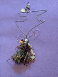 Image 2 of 🥚 Pearl Larva Necklace（925 silver chain）