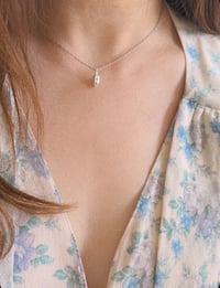 Image 3 of May Bell Flower Necklace-Silver