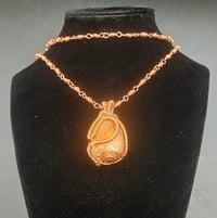 Image 3 of Agate Pendant/Copper Link Chain Necklace with matching Bracelet 