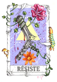 Image 2 of RÉSISTE- pack of three 7.5 x 5.5cm
