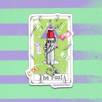 Image 1 of The fool- Pack of three 8.5 x 5.5cm stickers