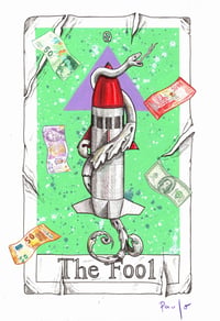 Image 2 of The fool- Pack of three 8.5 x 5.5cm stickers