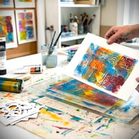 Gelli Printing Basics Workshop at the Makery