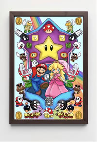 Image 2 of Plumber and Princess VS Foes 11 x 17in Art Print