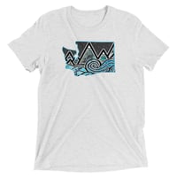Women's WA Tidal Wave T-Shirt - Front Graphic - Womens wa tidal wave t shirt front graphic white