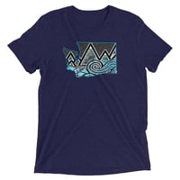 Women's WA Tidal Wave T-Shirt - Front Graphic - Womens wa tidal wave t shirt front graphic navy