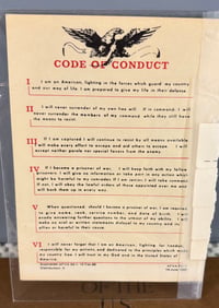 Image 4 of Cold War (USA) Code of Conduct Booklet & POW Communication Card (Guide)