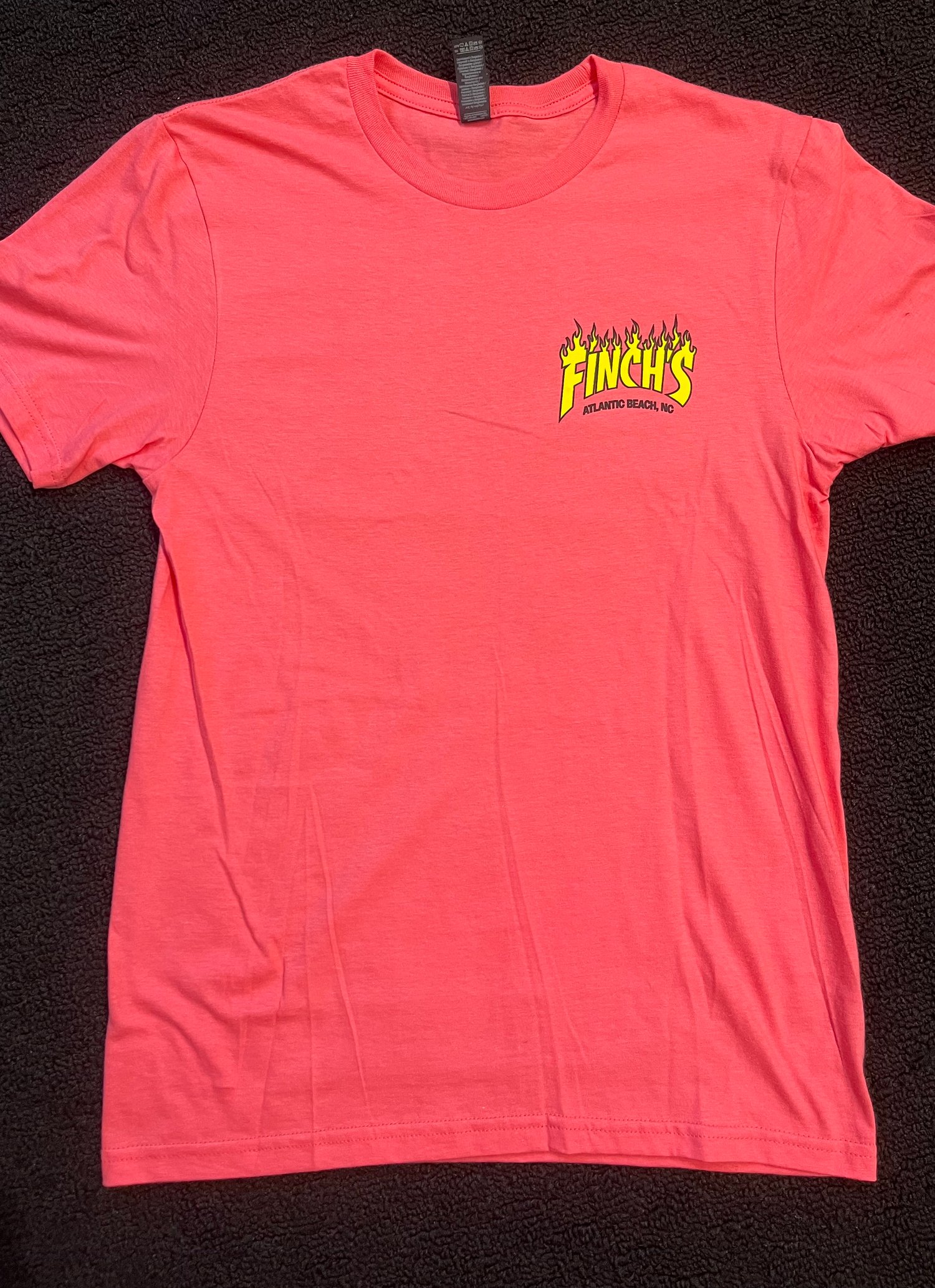 Image of Finchs Flame logo  Shop Tee ( Coral Silk)