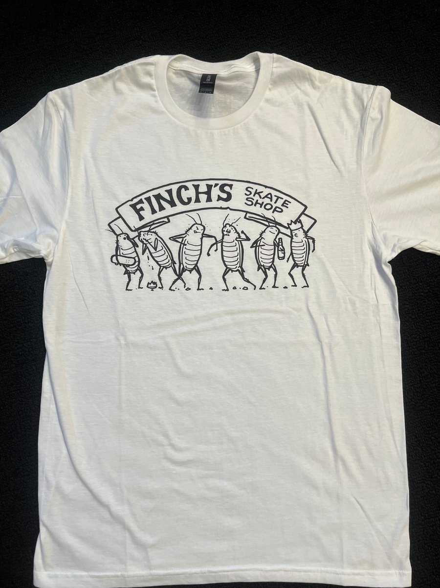 Image of Finchs Bugs logo  Shop Tee ( White)