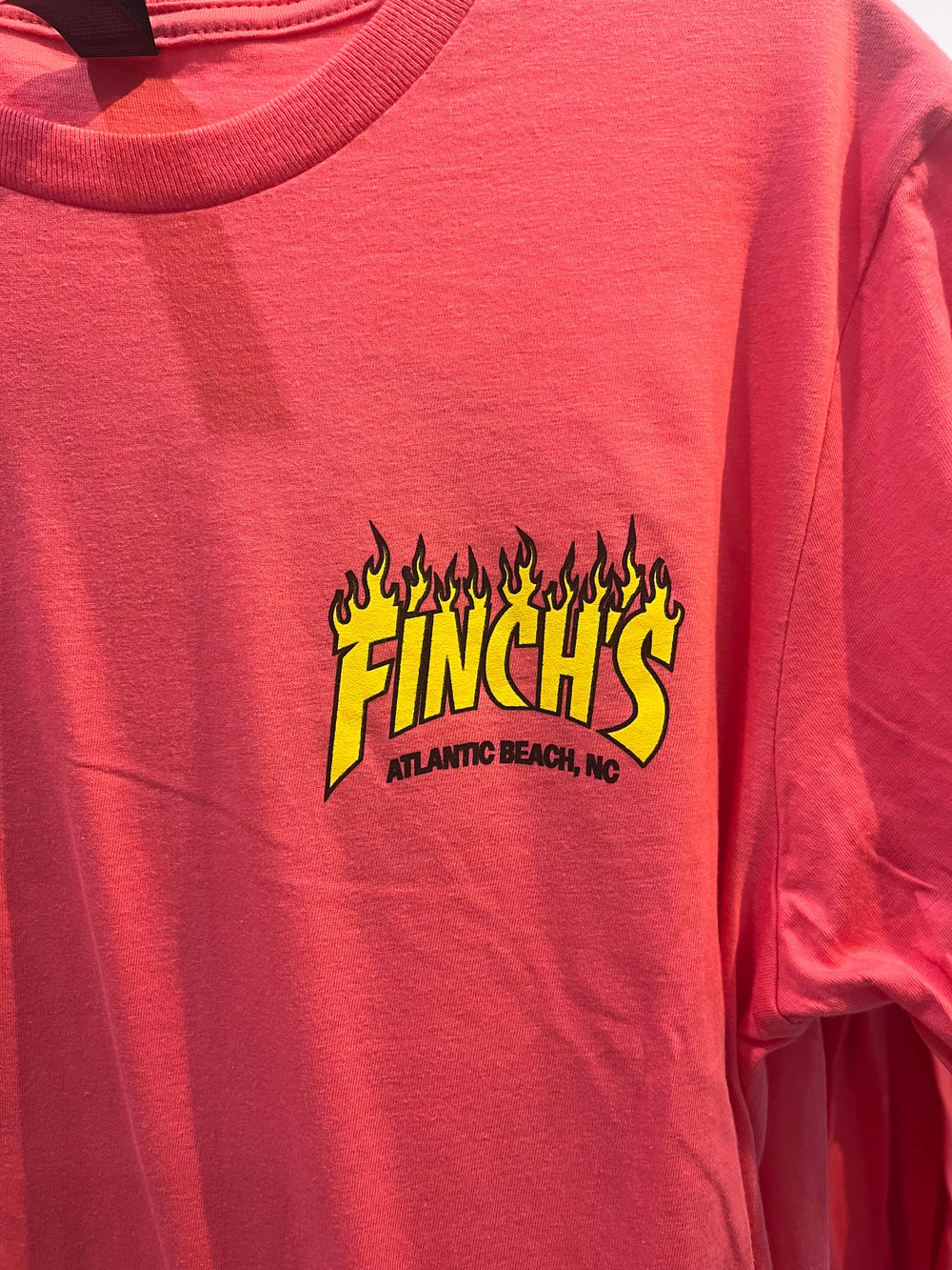 Image of Finchs Flame logo  Shop Tee ( Coral Silk)