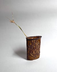 Image 2 of Umber Stamped Bud Vase