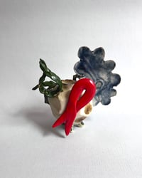 Image 1 of Cloud, Worm, & Willow Leaves Debris Bud Vase