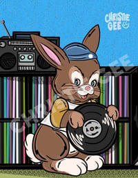 Image 2 of Vinyl Collector Bunny Fan Art Print 