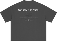 Image 2 of Oversized Boxy "Adversity" T-Shirt - Dark Gray