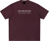 Image 1 of Heavyweight Vintage Washed "No One Is You" T-Shirt - Ume Purple