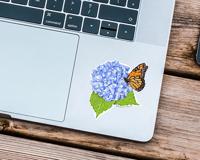 Image 4 of Hydrangea Flower Vinyl Sticker 
